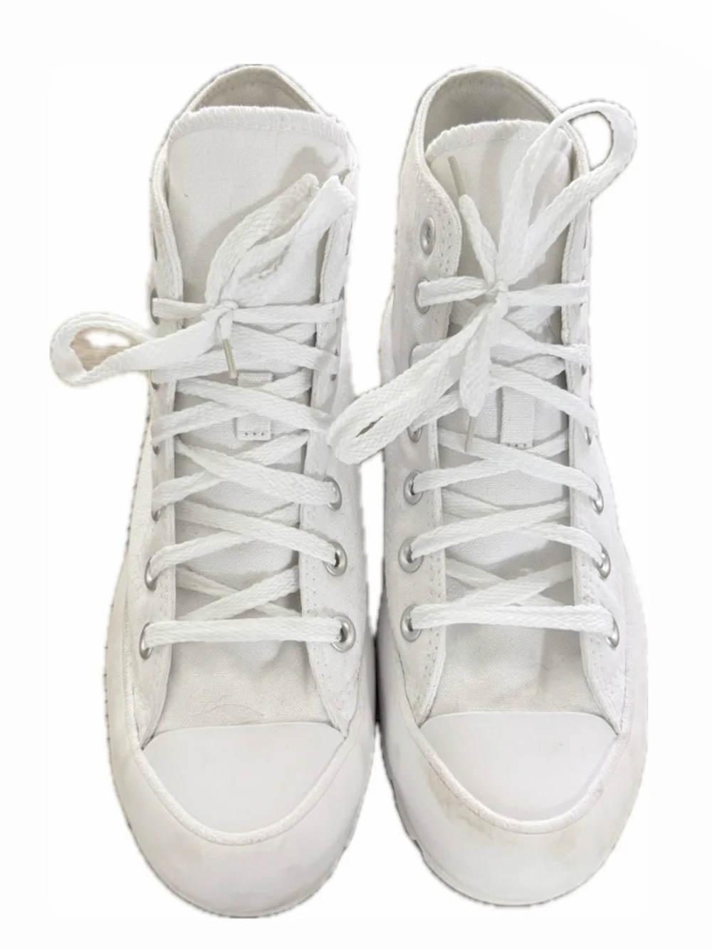 CONVERSE WOMEN 7 CHUCK TAYLOR ALL STAR LUGGED HIGH TOP WHITE PLATFORM SNEAKER